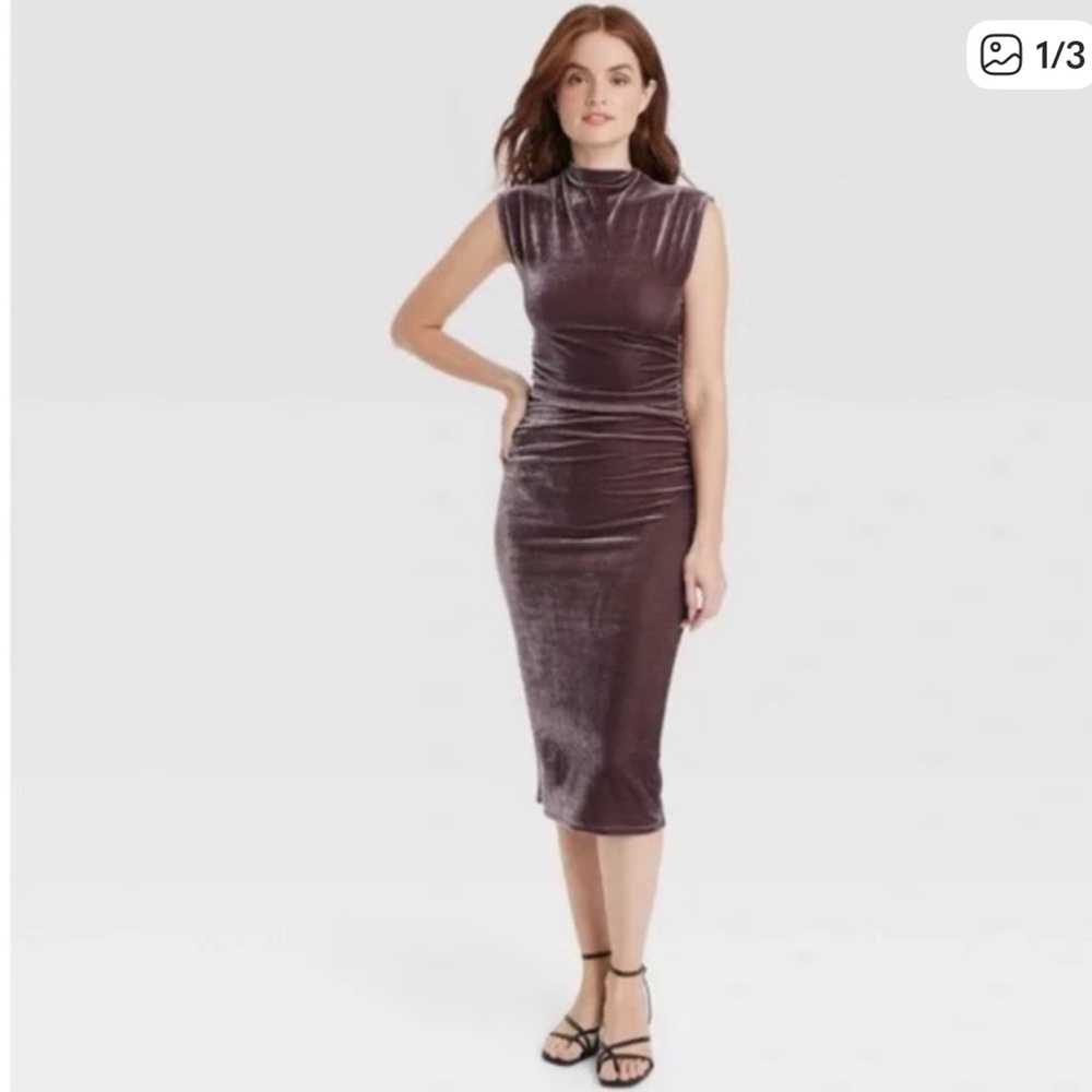 A new day velvet midi dress